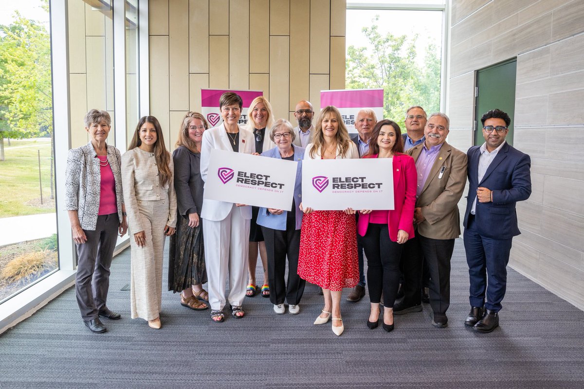 Big shoutout to <a href="/MariannMeedWard/">Marianne Meed Ward</a> for leading this! Yesterday we kicked off #ElectRespect — taking a stand against toxic politics &amp; pushing for more civility and respect in public life.

Started with a few Halton women sharing their stories — now it’s a growing movement. 👏