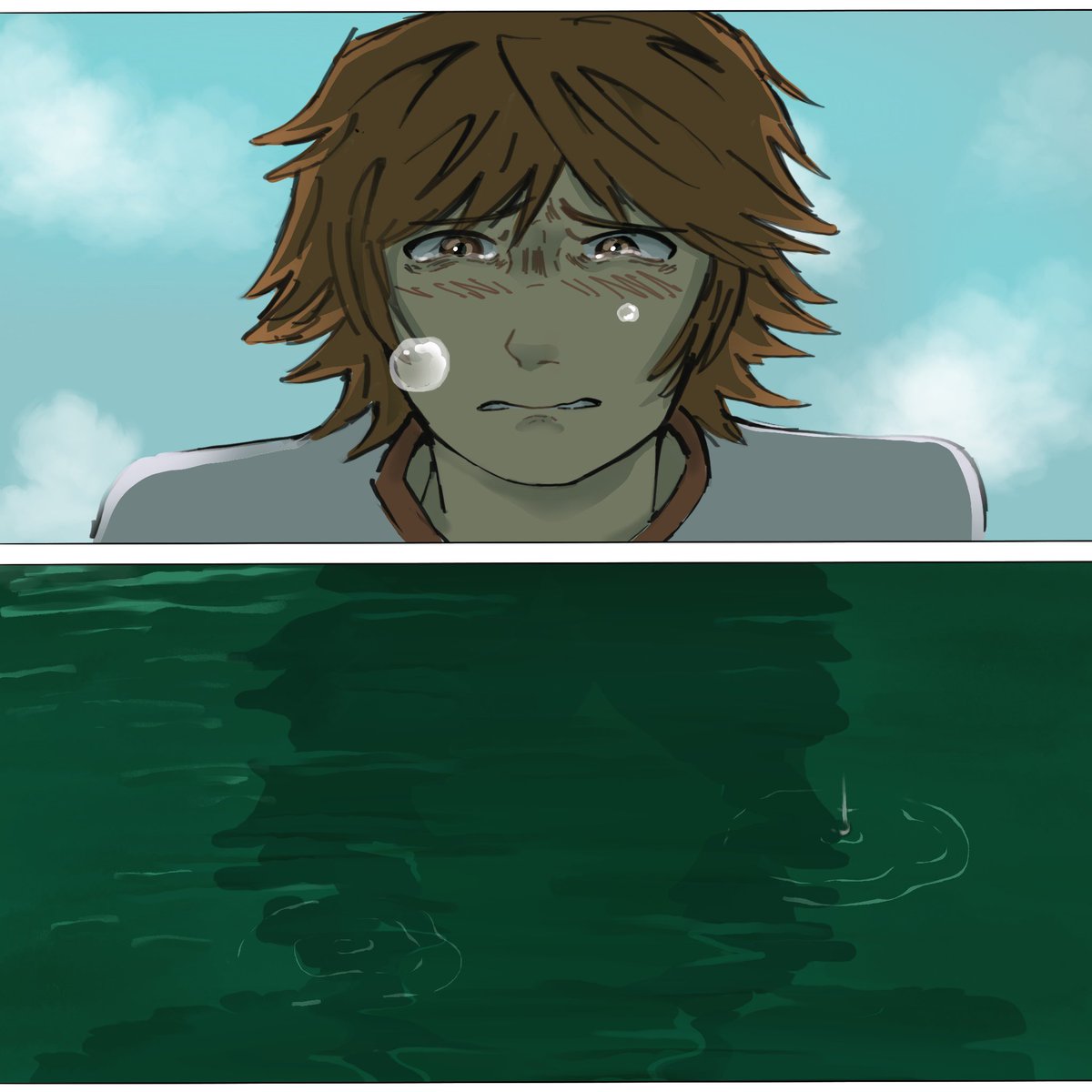 phantomsoups's tweet photo. #YosukeWeek2025 Day 4: Summer- the water was a struggle 😖 https://t.co/yCmvqmrK0h