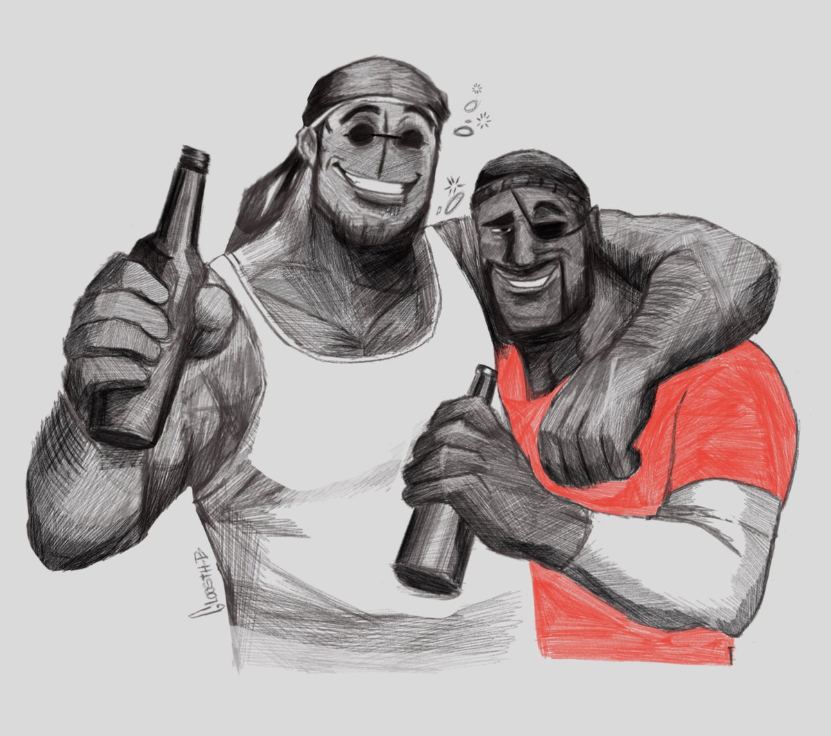 BGloosth's tweet photo. Demoman brought the drinks. Sanford didn’t say no https://t.co/SMcKRfA3Sz
