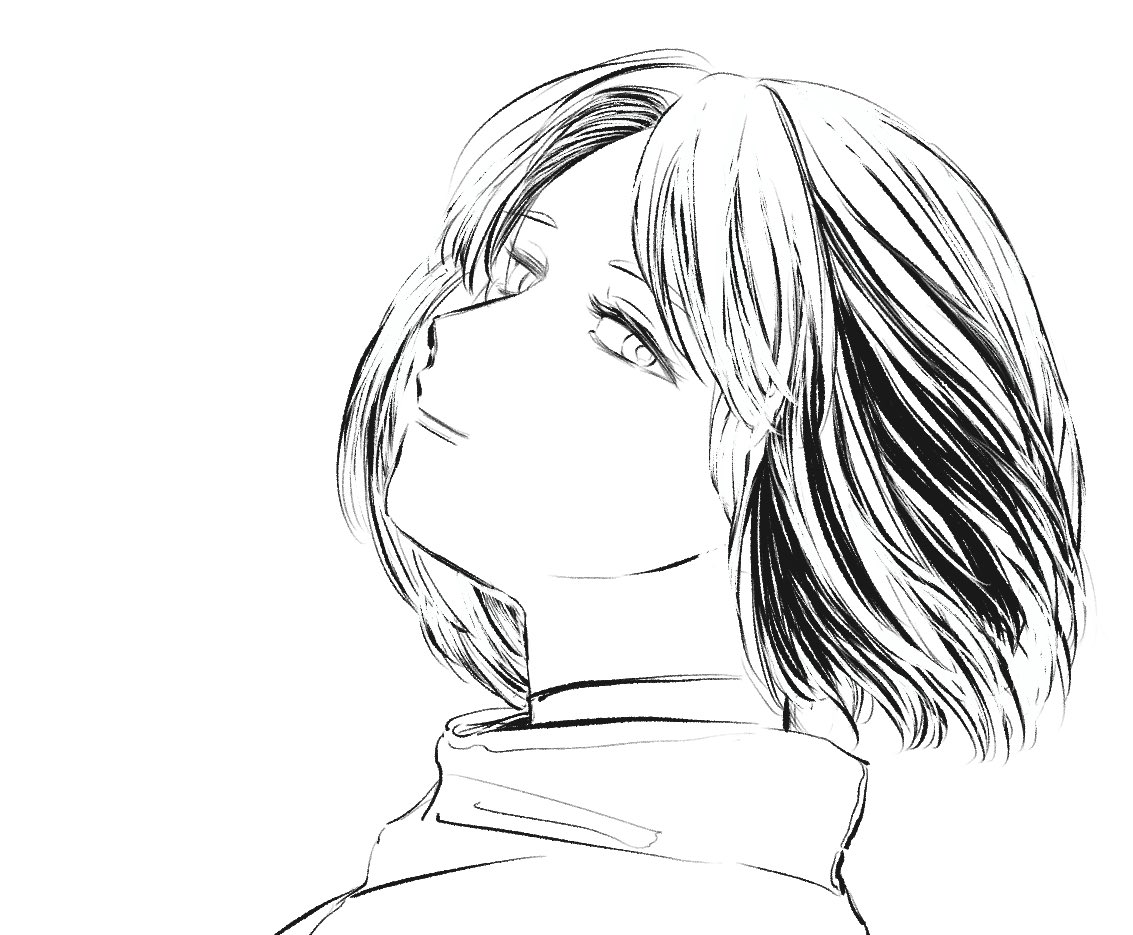 #ルック強化月間
髪を描き隊