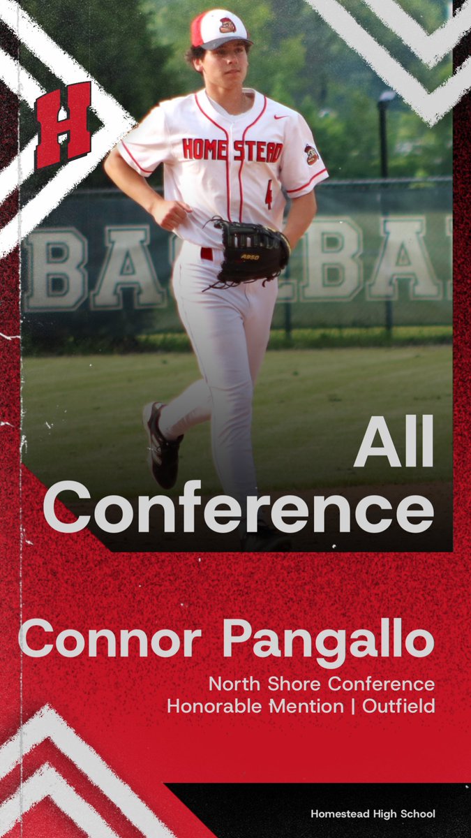 Congrats to junior Connor Pangallo for being named a North Shore Conference Honorable Mention outfielder!