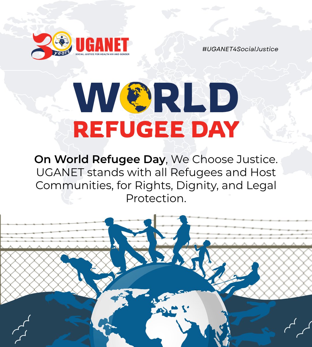 On #WorldRefugeeDay, We Choose Justice.
Refugees deserve more than shelter, they deserve dignity, protection, and access to justice.

At #UGANET4SocialJustice, we work alongside communities to ensure the legal rights of refugees and host communities are respected and upheld.