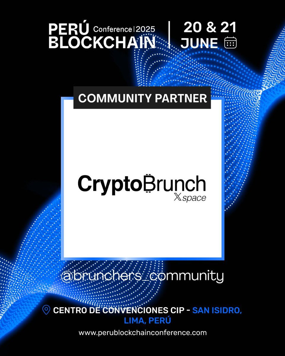 Cande (@kalipssoh) on Twitter photo Cómo estamos por aquí!? ✨🙌
Les comparto muy contenta que MAÑANA inicia el evento más importante de crypto y blockchain de Perú!! 🇵🇪 El <a href="/perublockchain_/">Perú Blockchain Conference 2025</a> Conference 2025!! 💼📈🔹
#CryptobrunchLatam presente como Community Partner!! ✨🎉
🌐 2 días de conferencias, workshops Cómo estamos por aquí!? ✨🙌
Les comparto muy contenta que MAÑANA inicia el evento más importante de crypto y blockchain de Perú!! 🇵🇪 El <a href="/perublockchain_/">Perú Blockchain Conference 2025</a> Conference 2025!! 💼📈🔹
#CryptobrunchLatam presente como Community Partner!! ✨🎉
🌐 2 días de conferencias, workshops