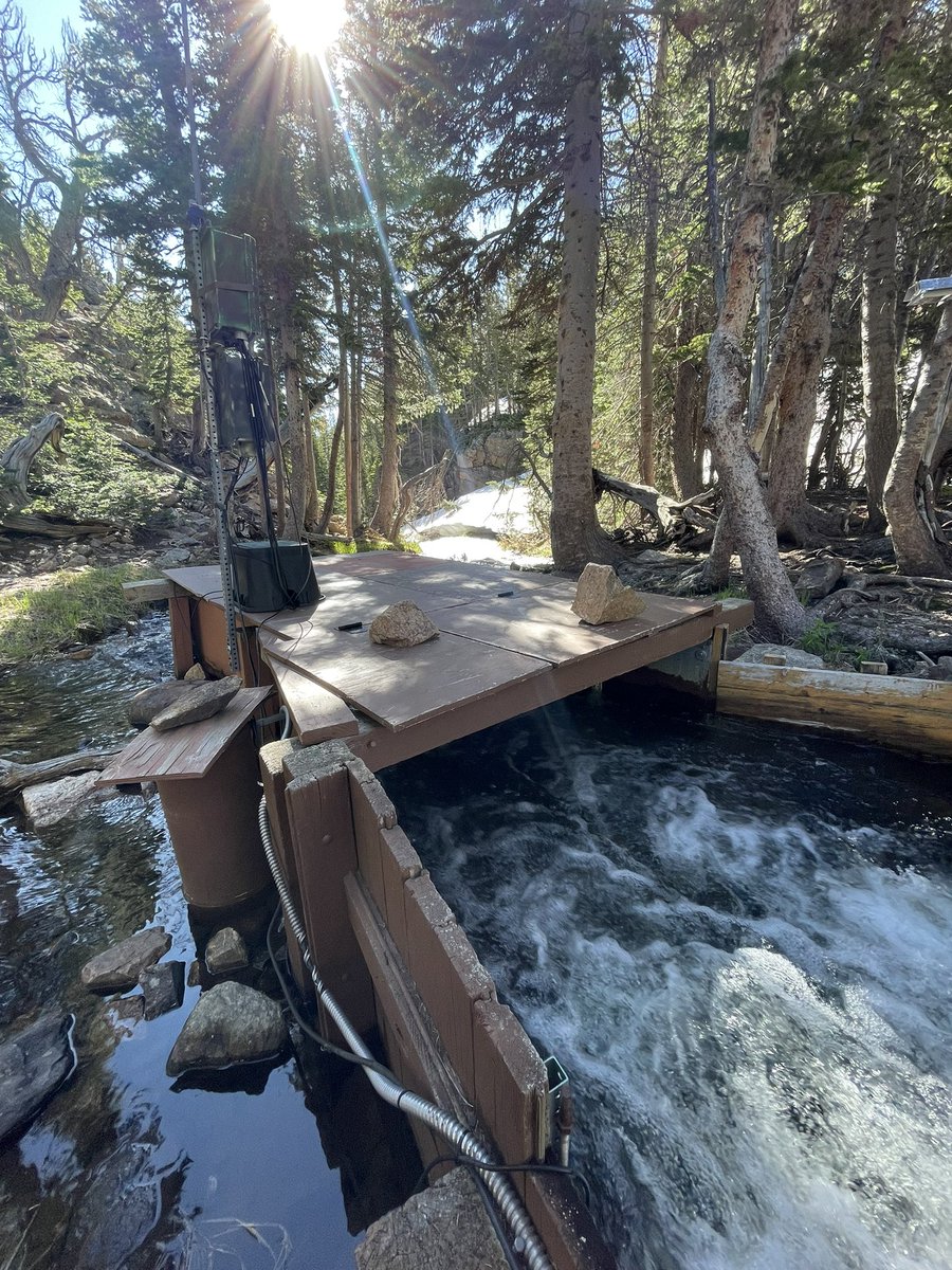 MrsWegert's tweet photo. Thanks to the #DASY partnership, we joined scientists at The Loch in Rocky Mountain National Park today! 🌊🔬 We’ll bring the flow and water chemistry data back to share with our @Lyons_ES students—real science from the source. #RMNP #WatershedScience #teacherlearning #summerPD https://t.co/ExXFCttZbn