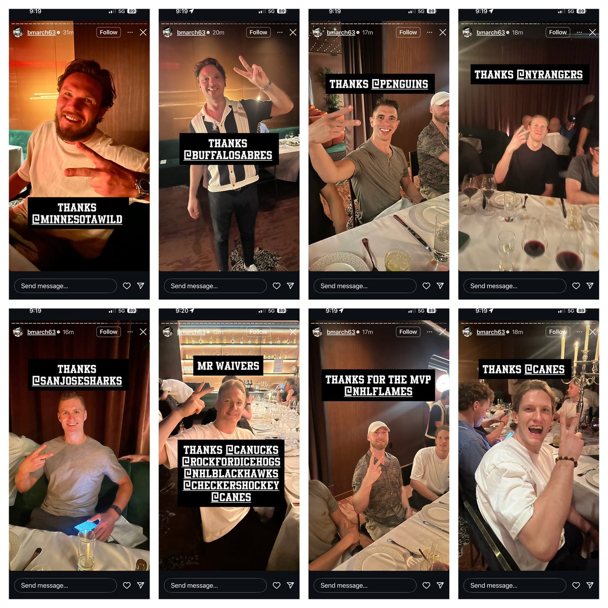 #Marchand thanking the teams that traded players to the #panthers. 

The man is an absolute legend. 

The world is clearly ripped off its axis.
#NYR 💙❤️