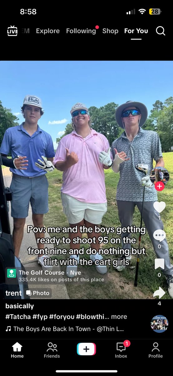 trav_mathew's tweet image. Mini driver, untucked callaway shirt, tennis shoes, shitty golfers, and what are those hats?? Do I even have to say it? #SHRINK #classless