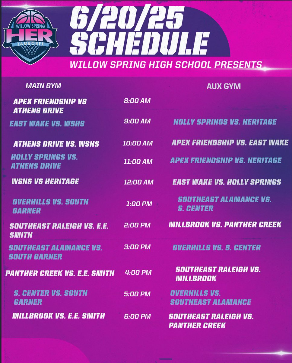 WSHS Women’s Basketball (@ws_storm_wball) on Twitter photo 📢📢SCHEDULE UPDATE 📢📢
YOU WON’T WANT TO MISS THESE GAMES! CALL IT A PREVIEW OF THE EAST! ALL ARE FILLED WITH TALENT!
<a href="/StormSummerJam/">Storm Summer Jam⛈🏀🌪⚡️</a> 📢📢SCHEDULE UPDATE 📢📢
YOU WON’T WANT TO MISS THESE GAMES! CALL IT A PREVIEW OF THE EAST! ALL ARE FILLED WITH TALENT!
<a href="/StormSummerJam/">Storm Summer Jam⛈🏀🌪⚡️</a>