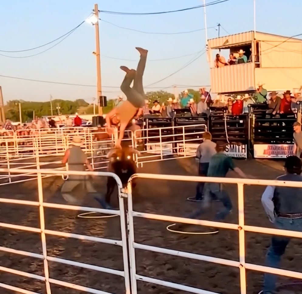 Perhaps one of the craziest moments I’ve ver captured. The young cowboy is fine thankfully.