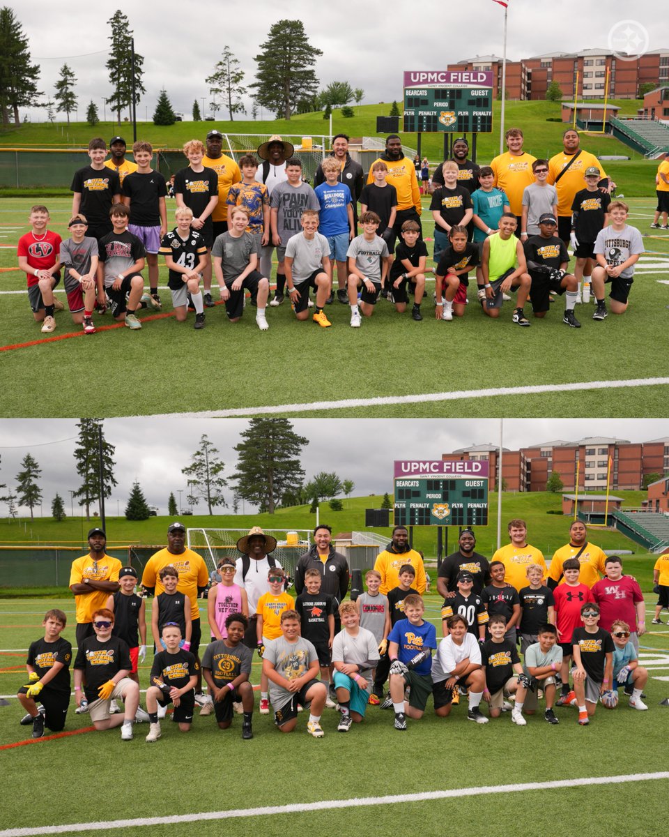That’s a wrap at our second Youth Football Camp of the summer! Thanks to Saint Vincent College for having us 🤞 #PlayFootball