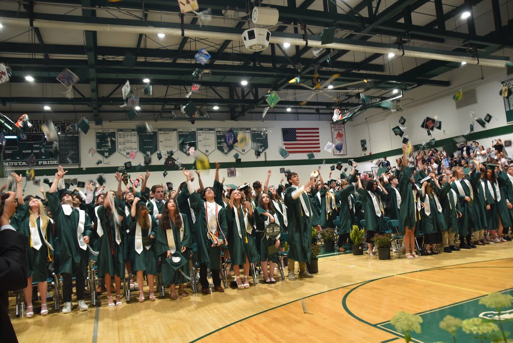 Congratulations to the #MTHS Class of 2025. Tonight 280 seniors graduated. The ceremony was broadcast LIVE on YouTube and can be viewed at  montville.net/mthsgraduation! #MustangPride!