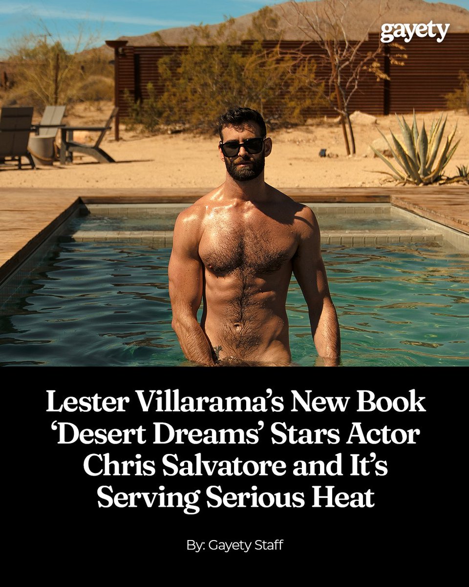 gayety's tweet image. 🌵✨ Desert Dreams is what happens when queer chemistry meets the desert sun.
Photographer @shotbylester and muse @csalvatore bring fantasy to life in a photo book that’s as sultry as it is stunning.
From golden glow to moody shadows, every shot radiates queer magic. 🏜️☀️💦…