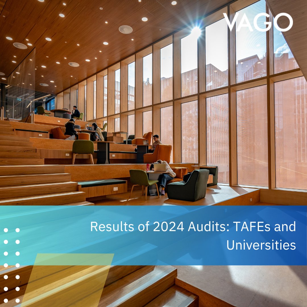 Our report on Results of 2024 Audits: TAFEs and Universities is now available. For more information about this report, please visit our website. bit.ly/4lbuhJ5