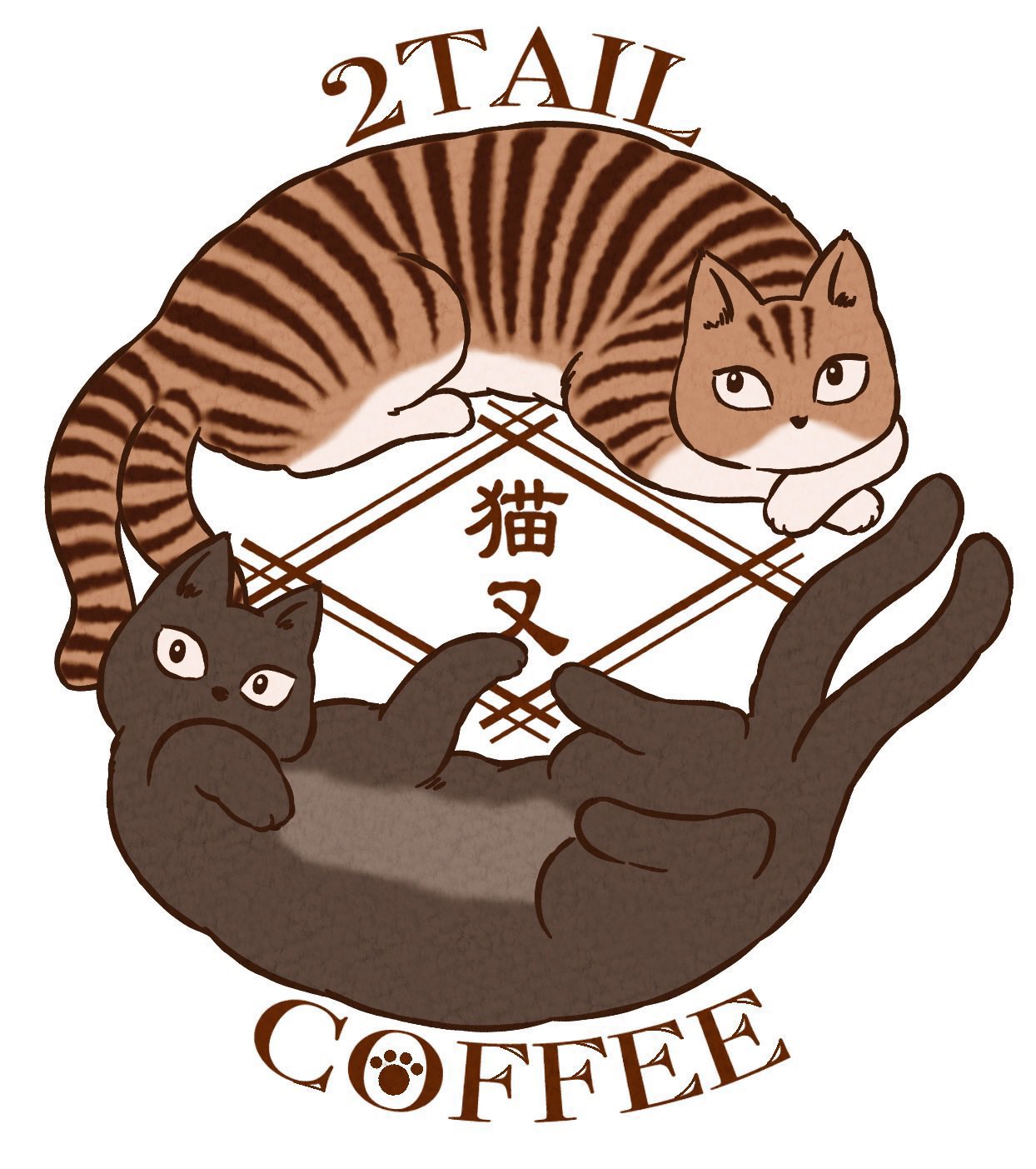 原画「仲良しさくらねこのいる桜咲く丘」 F10号 #絵画 #ねこ