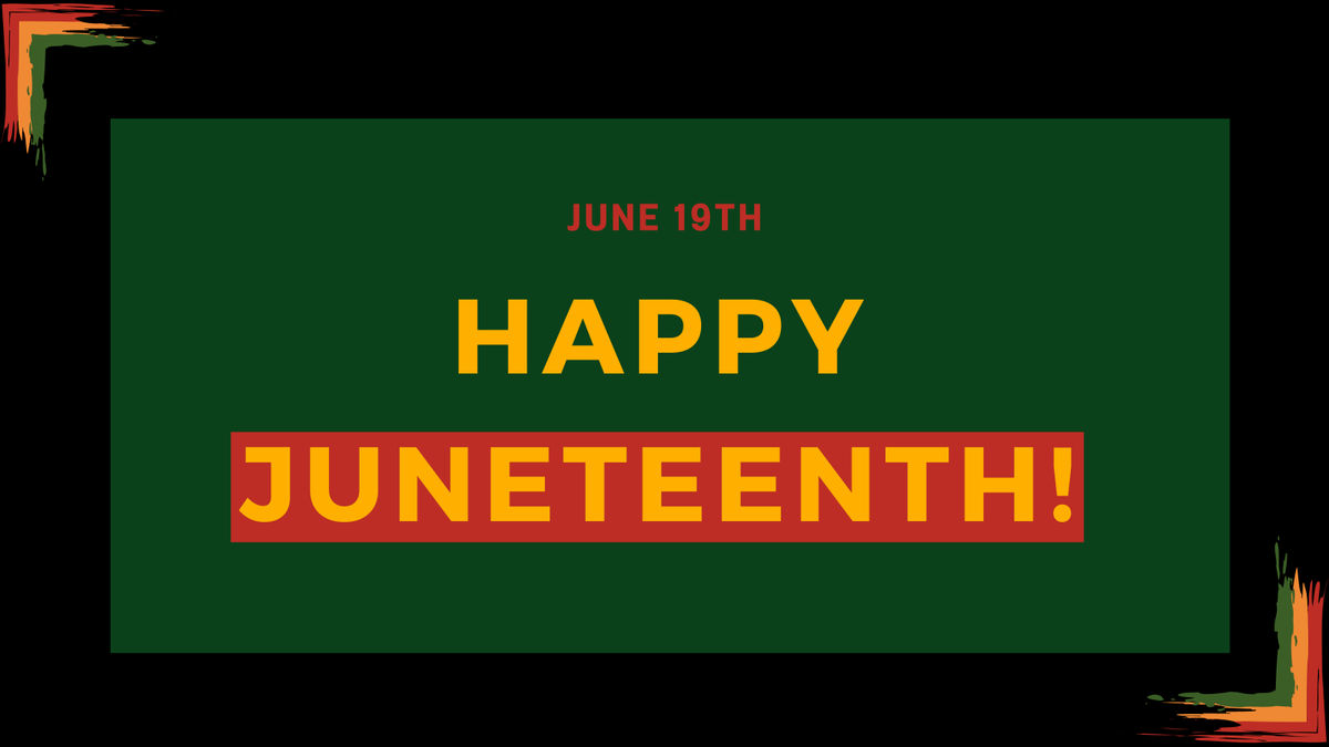 Juneteenth is a federal holiday in the United
States commemorating the emancipation of
enslaved African-American people. Systemic racism is far from being a past reality. However, today is an important day that deserves to be regonized and celebrated. Happy #Juneteenth!