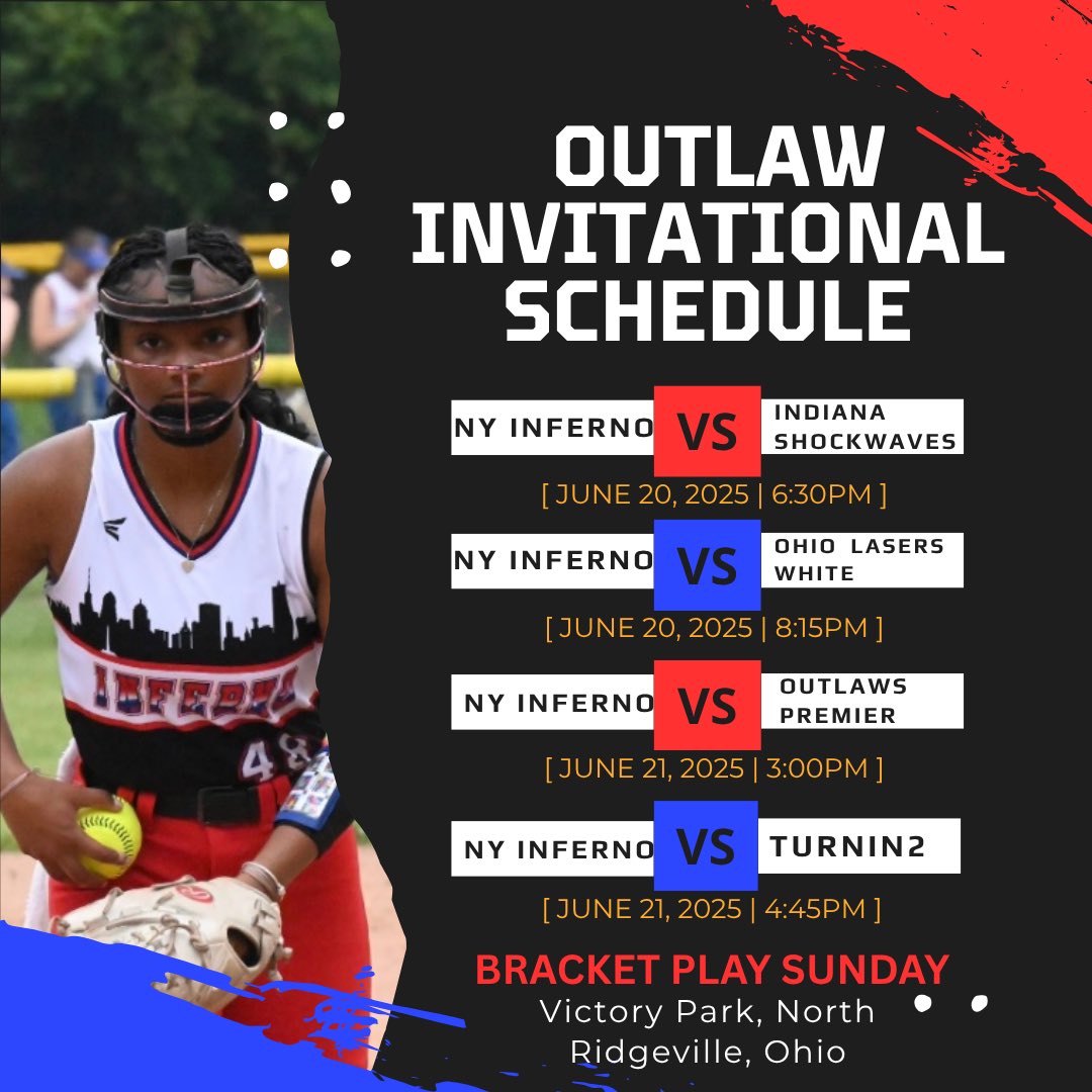 Here is my schedule for the Ohio Outlaws Invitational! #ohiooutlaws #softball #tournament <a href="/d1fastpitch1/">D1 Fastpitch</a>