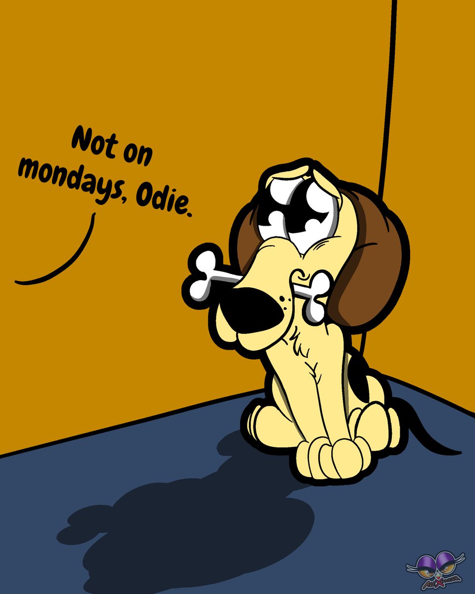 Puppy eyes do not work on Garfield. 🐶🦴