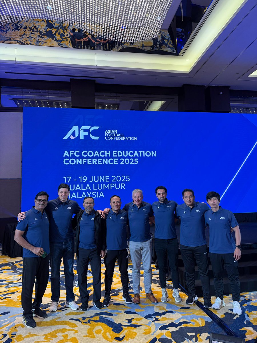 **Education Conference 2025** in vibrant Kuala Lumpur, June 17–19! 🌏📚  
So proud to join forward-thinking AFC instructors, passionate tutors, and dedicated coaching departments from across Asia.  

🔗 [Learn more](the-afc.com/en/about_afc/t…)
#EducationConference2025 #AFC2025
