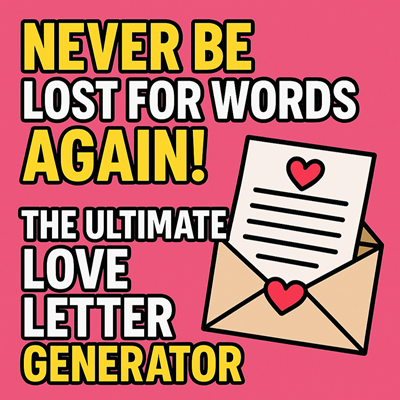 SEOsunnyvale's tweet photo. Love letter generator, Try it out!
https://t.co/AEEvJhj3Fn https://t.co/5v8cFzaRQB