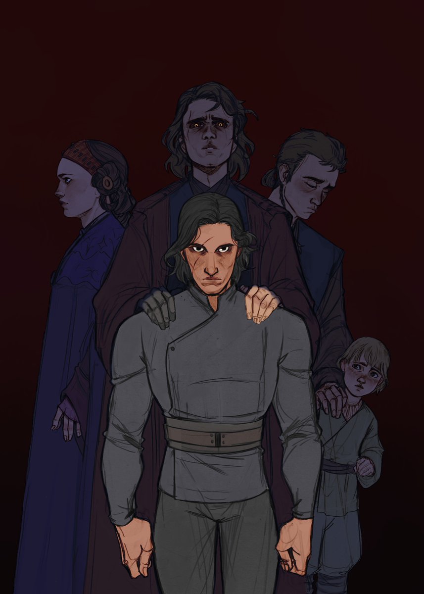 bluee_rainee's tweet photo. Solo. Skywalker.. inspired by the Legacy of Vader comics by @CharlesSoule 
#KyloRen #StarWars https://t.co/o1Y0S24WeM