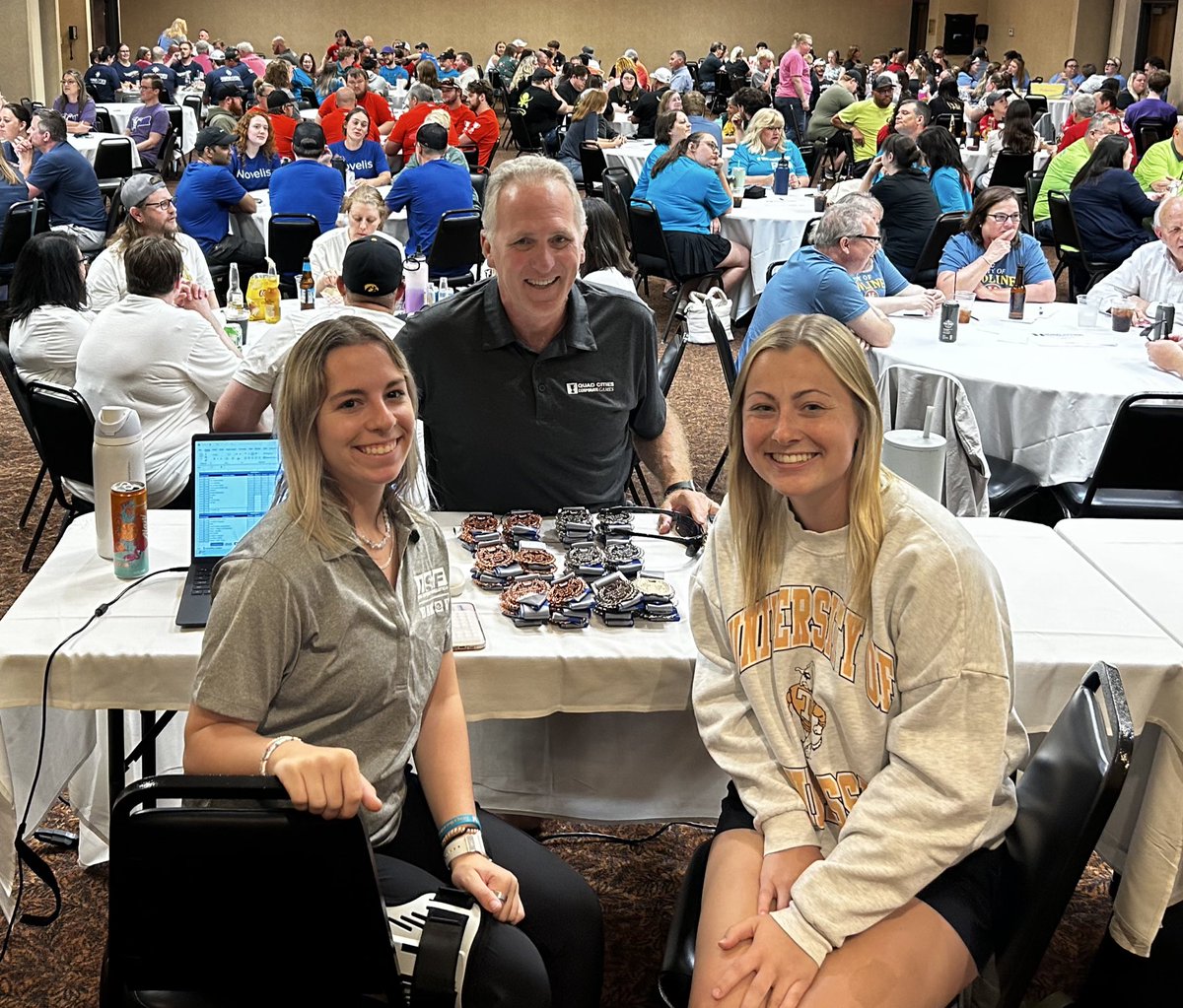 With interns Raegan and Claire at <a href="/qccorpgames/">Quad Cities Corporate Games</a> Trivia night!
