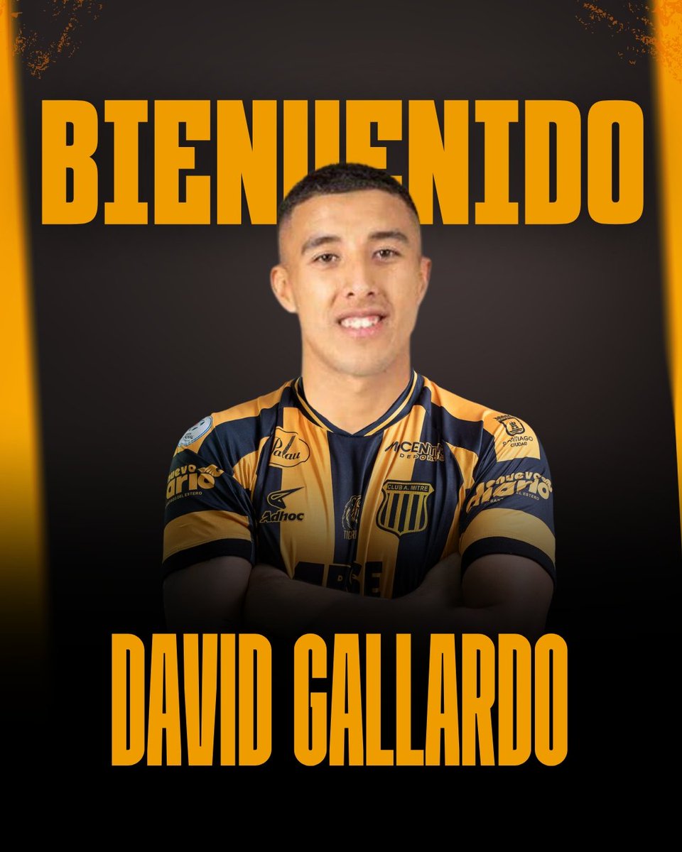 #MercadoDePases | 🤝 [OFICIAL] David Gallardo es refuerzo de #Mitre. El extremo rescindió con #Agropecuario y Sarmiento de Junín, dueño de su pase, lo presto por 6 meses ✍️🏼.