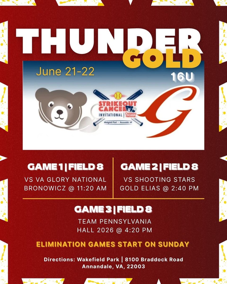 Schedule for this weekend!!