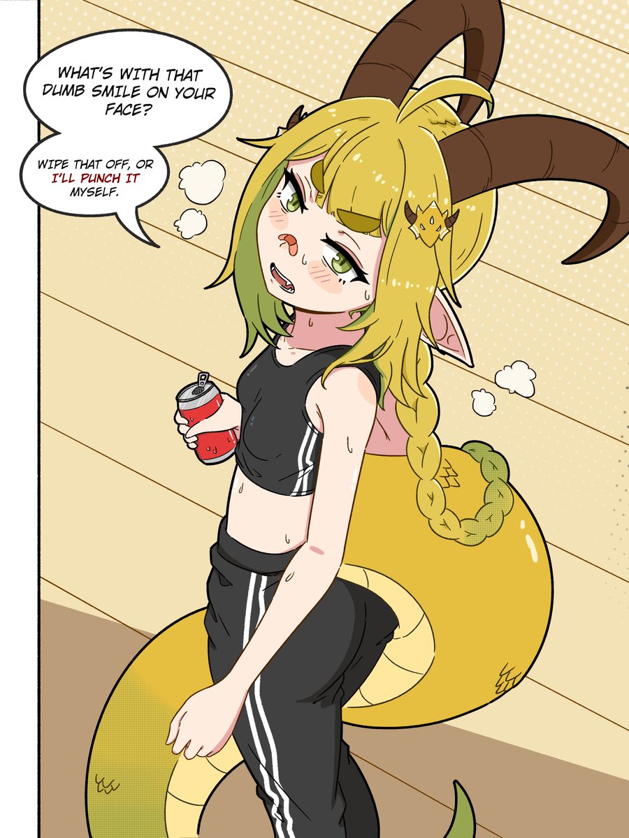 RingoPieDanchou's tweet photo. [OC Practice]

I'm still sick. But I really want to draw something despite of it. So, here's Banana Musa-chan in a dance practice outfit before I rest again.

#MusArt https://t.co/jtaDg7bLPC