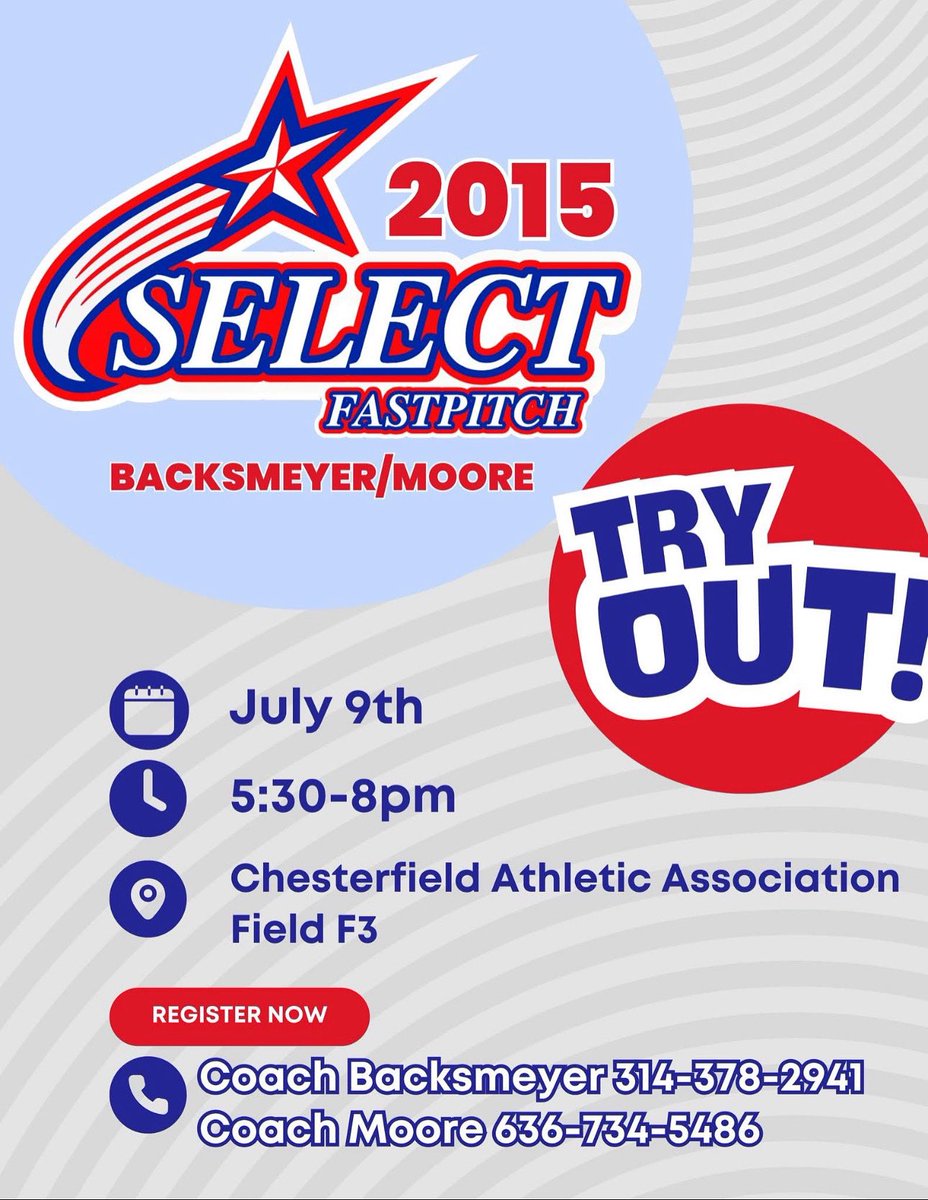 SelectFP_2015's tweet image. Please sign up via link below or call Coach Moore/Coach Backsmeyer to schedule an individual workout!
Competitive team that’s done very well in first year 10’s.  
Looking to fill a few spots.  In particular, we are looking for an experienced pitcher!

docs.google.com/forms/d/e/1FAI…