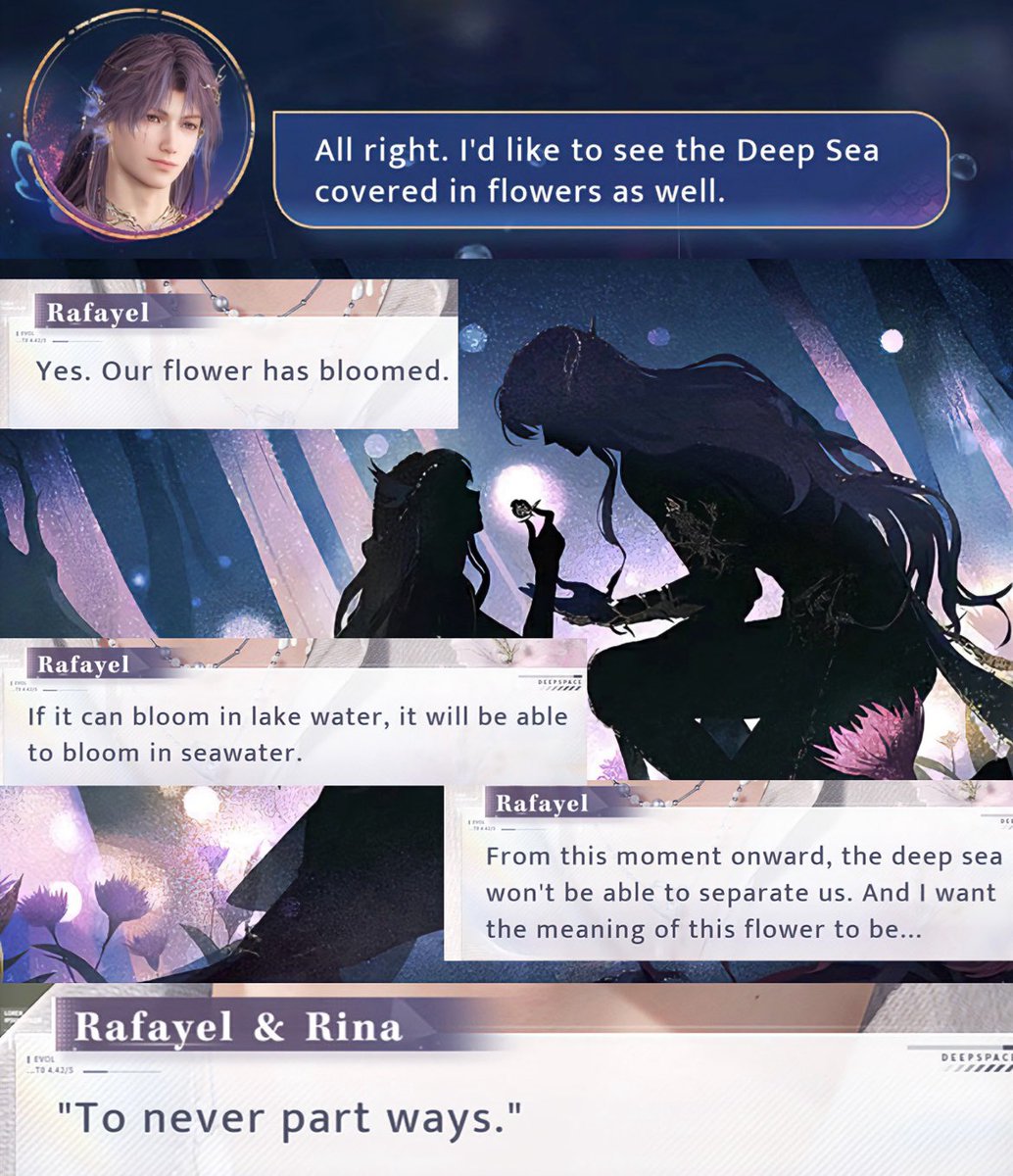 his wish came true! something from her world (the flower) bloomed in his. it meant the gap between their worlds could be crossed, and proved that their love isn’t just beautiful, it’s resilient. it lasted in the ruins of everything they lost, and that’s what makes it unbreakable!