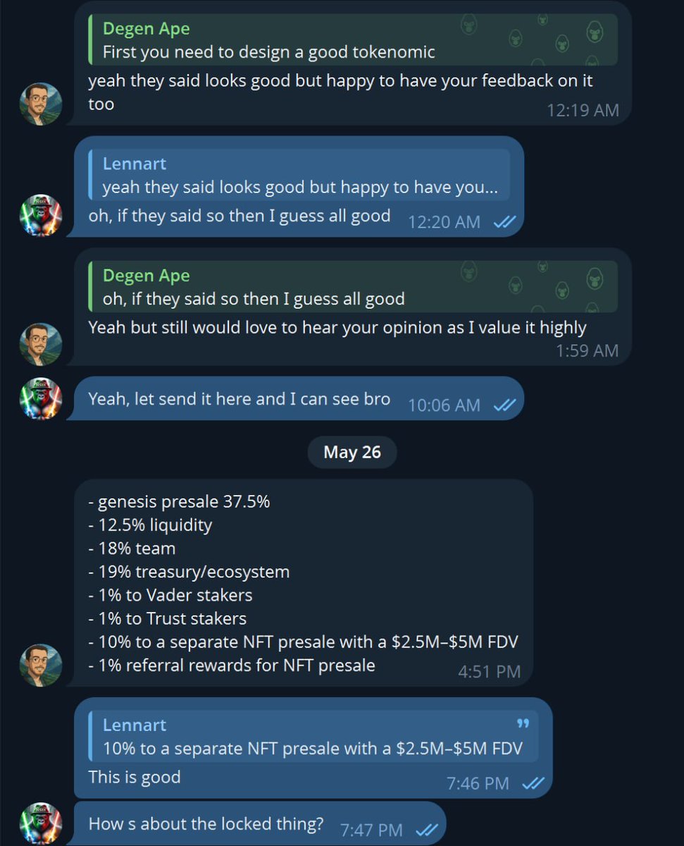 DegenApe99's tweet image. Tldr;

- I know @Lennart_up  from the Blast era, talk to him frequently, and consider him a &quot;friend&quot;

- He got pac-manned, as we all know, and wanted to launch on @Virtual with other Blast Devs who also got pac-manned

- I hinted to him: don&apos;t forget $TRUST if he plans to airdrop…