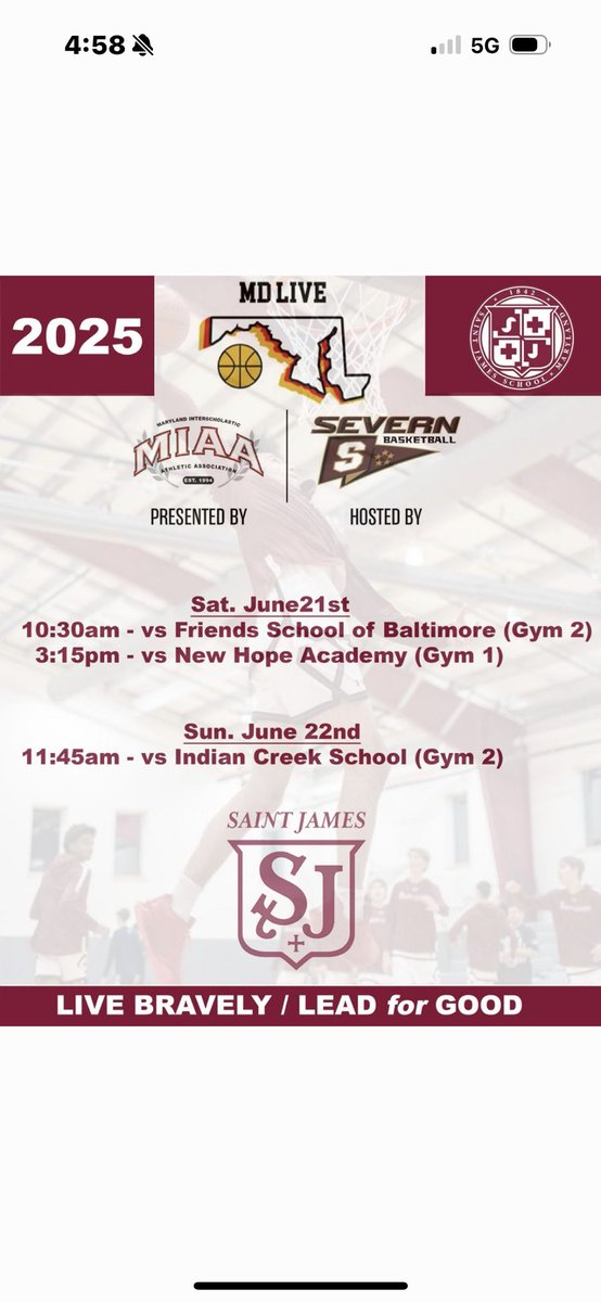 Here is my schedule for the Maryland Live tomorrow! Ready to put in work! 
<a href="/SJSathletics/">Saint James Sports</a>