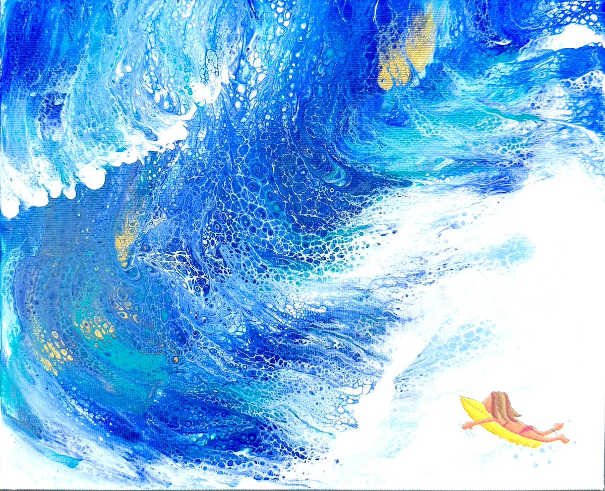 【良品】絵画　鉛筆画　サーファー サーフィン・サーファーの絵画、海・波の絵画、サンセットビーチ