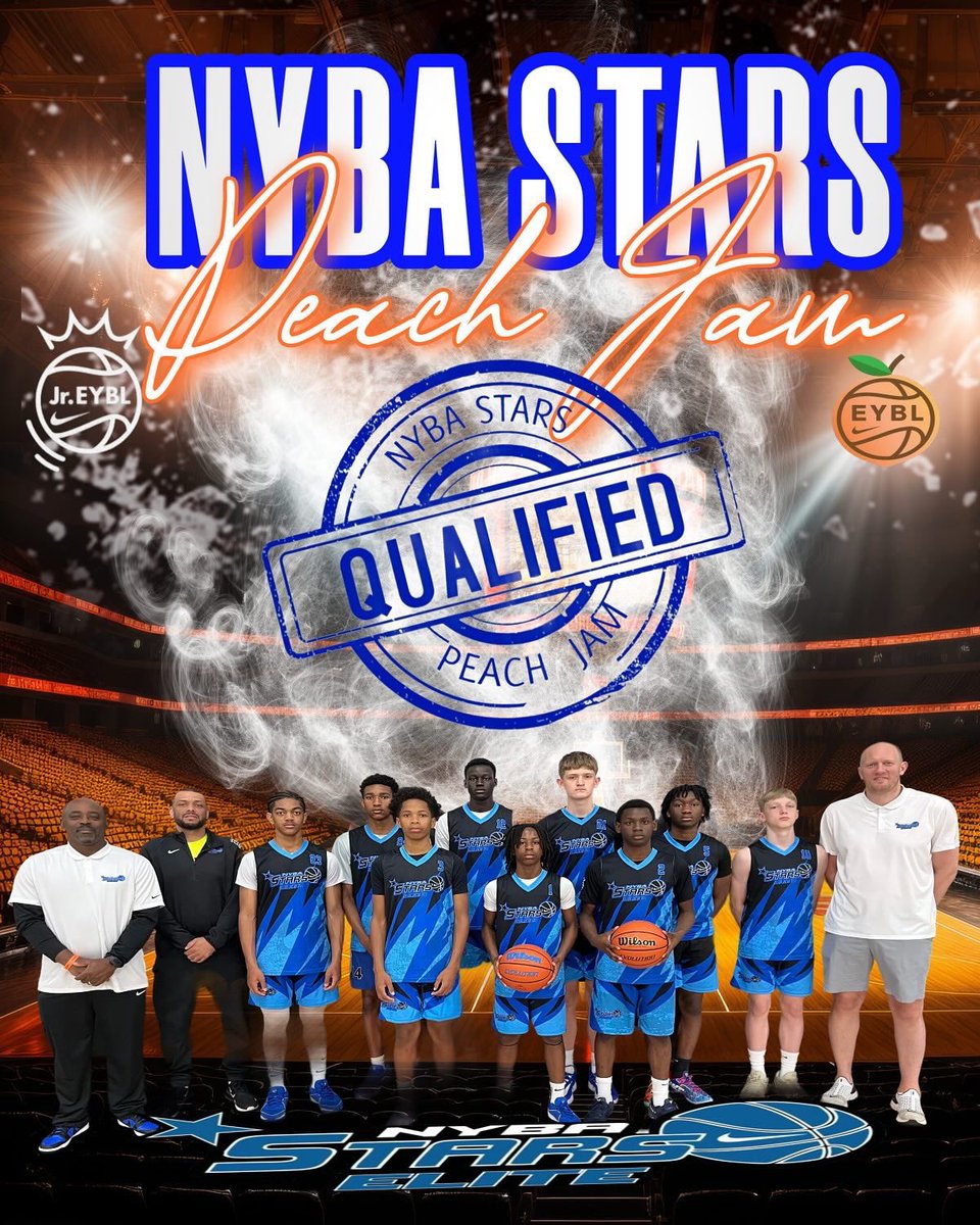 NYBA Basketball (@nybabasketball) on Twitter photo #NYBASTARS 2029 QUALIFIED for @nikeeyb #JrPeachJam by knocking off top seeded & Top 5 Nationally ranked Jet Academy @ Session 3! <a href="/Stars_EYBL/">Georgia Stars Basketball</a>
This group will head down to #Augusta for the #Nike #EYBL #peachjam🍑 in July!! #BucketBoyz <a href="/SpencerPulliam/">Spencer Pulliam</a> <a href="/TheCircuit/">The Circuit</a> <a href="/SCNext/">SportsCenter NEXT</a> #NYBASTARS 2029 QUALIFIED for @nikeeyb #JrPeachJam by knocking off top seeded & Top 5 Nationally ranked Jet Academy @ Session 3! <a href="/Stars_EYBL/">Georgia Stars Basketball</a>
This group will head down to #Augusta for the #Nike #EYBL #peachjam🍑 in July!! #BucketBoyz <a href="/SpencerPulliam/">Spencer Pulliam</a> <a href="/TheCircuit/">The Circuit</a> <a href="/SCNext/">SportsCenter NEXT</a>