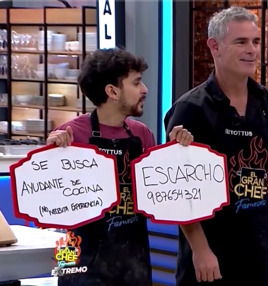 El letrero de Escarcho JAJAJAJAJAJAJAJA  #ElGranChefFamosos