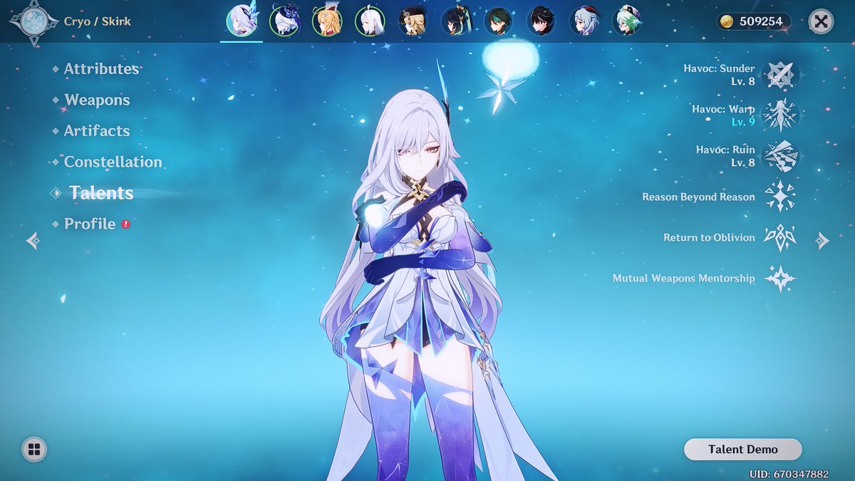 AlysonXIII's tweet image. day 2 skirk build except i can&apos;t lvl her weapon until saturday