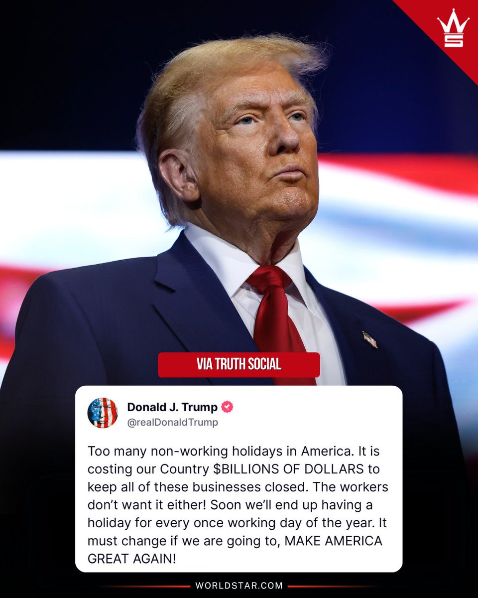 WORLDSTAR's tweet photo. Donald Trump shares a new post on Juneteenth. https://t.co/Ro8ig8Pbpo