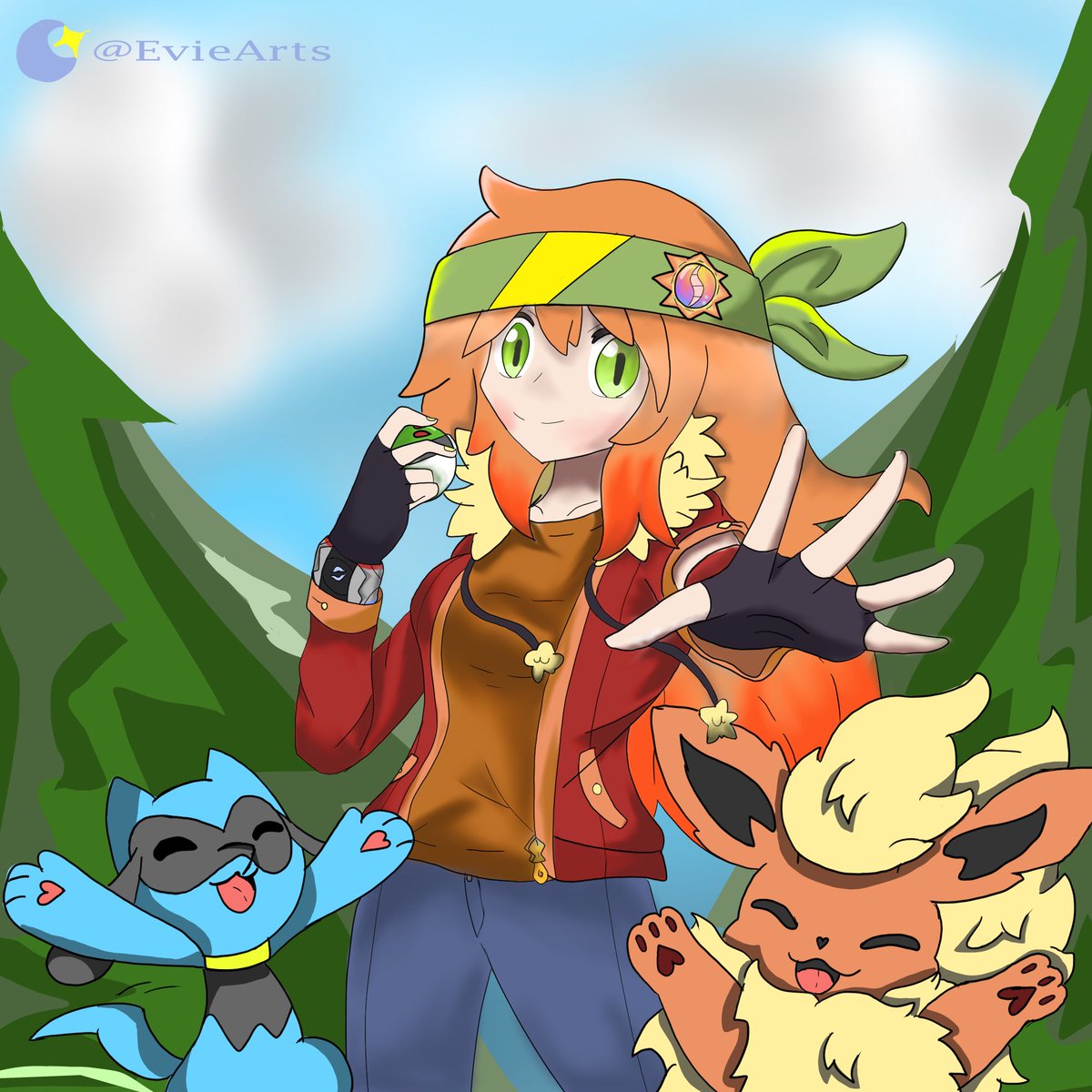 This took 3 days and all the ability I have…I wish it was the style I’m working for but I tried my best…happy birthday <a href="/LynnTheFlareon/">Lynn Miranda Prater (She/Her)</a>