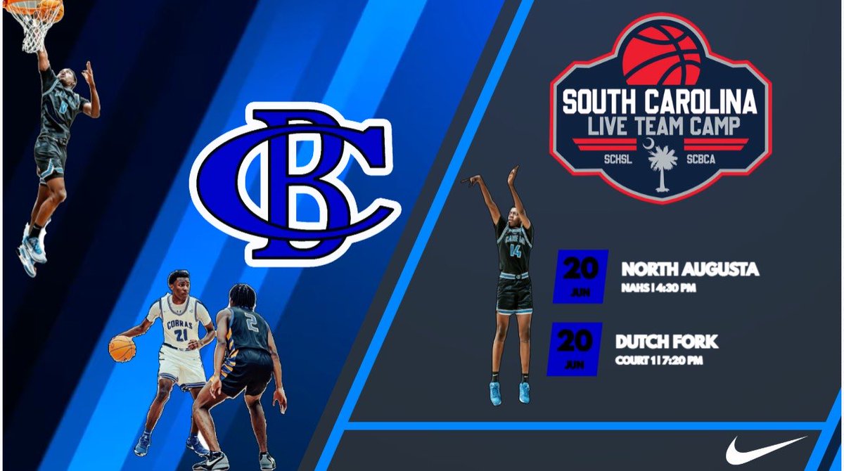 Cane Bay Boys Basketball (@cbboysbball) on Twitter photo Schedule for Friday at the SCHSL live Team Camp! Excited and Grateful to Compete against some of our state’s finest!
<a href="/SCBCA/">South Carolina Basketball Coaches Association</a> Schedule for Friday at the SCHSL live Team Camp! Excited and Grateful to Compete against some of our state’s finest!
<a href="/SCBCA/">South Carolina Basketball Coaches Association</a>
