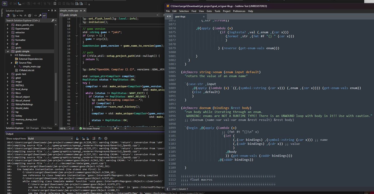 iHR4K's tweet image. If you as me, adore the Naughty Dog technology, this is for you
There is an amazing proj - OpenGOAL, they maintain this repo: github.com/open-goal/jak-…
There is goalc-simple project.
This will let you see how their old Lisp dialect works.
The dir name should be jak-project.
Enjoy