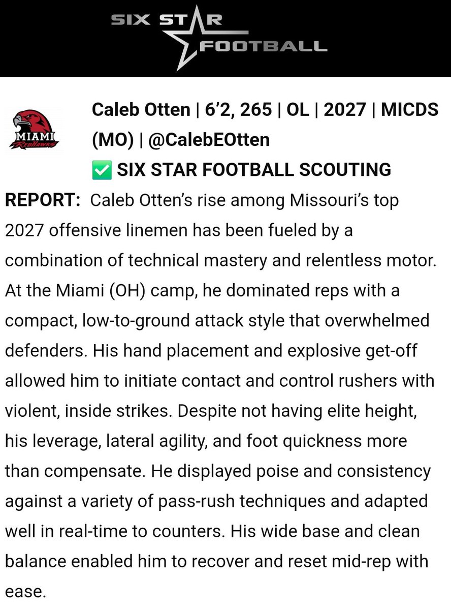 Caleb Otten 🏈 2027 tweet media