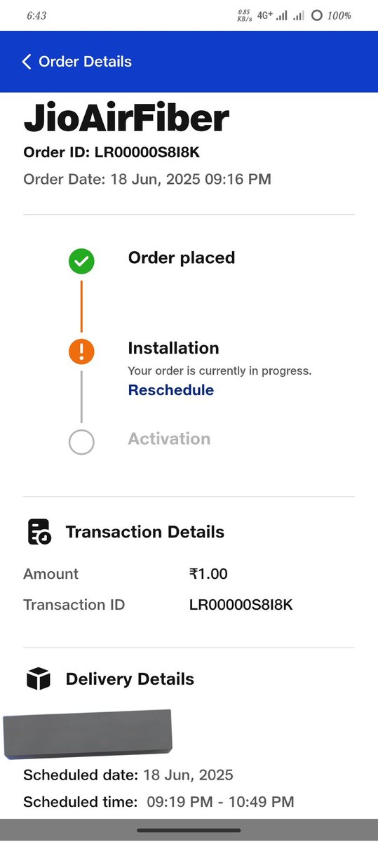 BiggBossUpdat's tweet photo. Hey @reliancejio @JioCare,
Extremely disappointed with the Jio AirFiber installation process. It was initially scheduled for 18-06-2025 This feels misleading and poorly managed.
Please respond and prioritize the installation.
#JioAirFiber https://t.co/P5W2uGGiGT