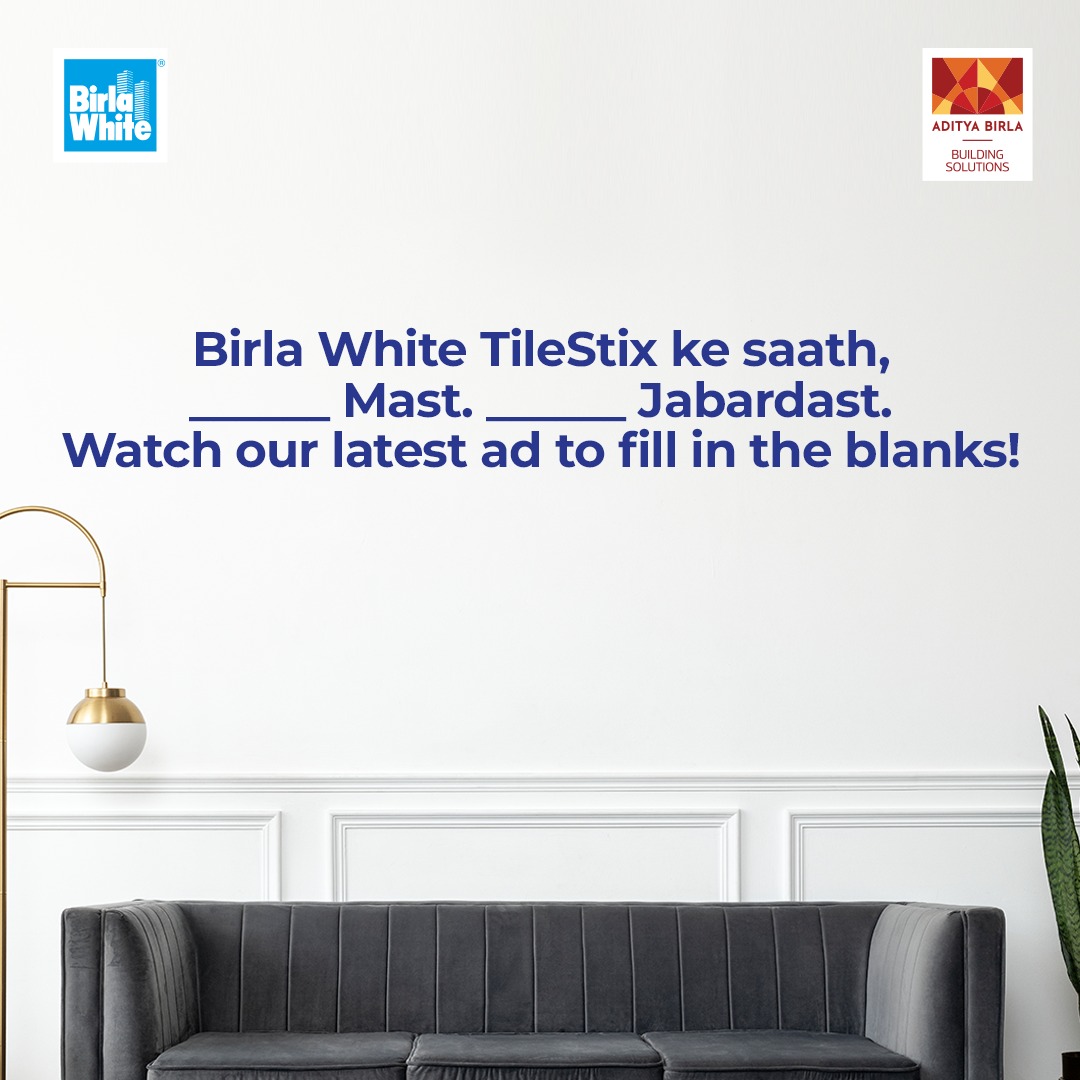 Loose tiles ko bolo goodbye! Aaya hai Birla White TileStix, naye zamane ke tile adhesives and tile grout. Its White Cement advantage combines with German polymers to offer high tensile strength that keeps tiles in place. Watch the ad today, comment your answers and tag 5 friends,