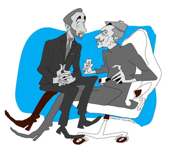 some stobs my boyfriend sketched and I lined