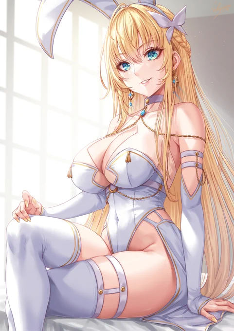 金髪白バニーお姉さん