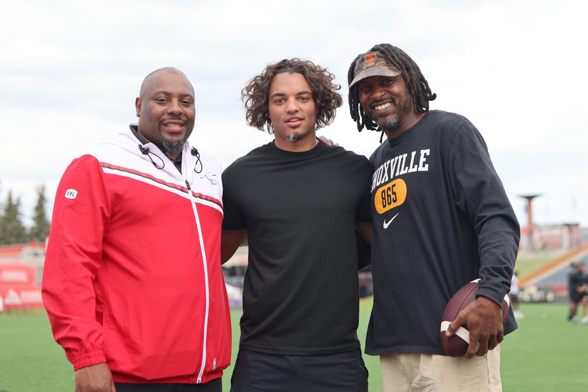 My son <a href="/B2MILES14/">Barron Miles JR</a> with cfl legends Nick Lewis &amp; Jermaine Copeland from the Calgary Stampeders
