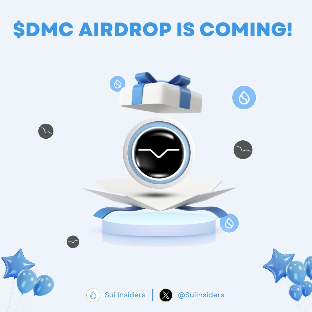 $DMC AIRDROP IS COMING! 🪂

$DMC Airdrop is coming in hot! Are you prepared?🤔

Like, RT and Drop your Sui wallet address👇

#Sui #DMC #Airdrop 

<a href="/GiveRep/">GiveRep</a> <a href="/Official_NODO/">NODO</a>
