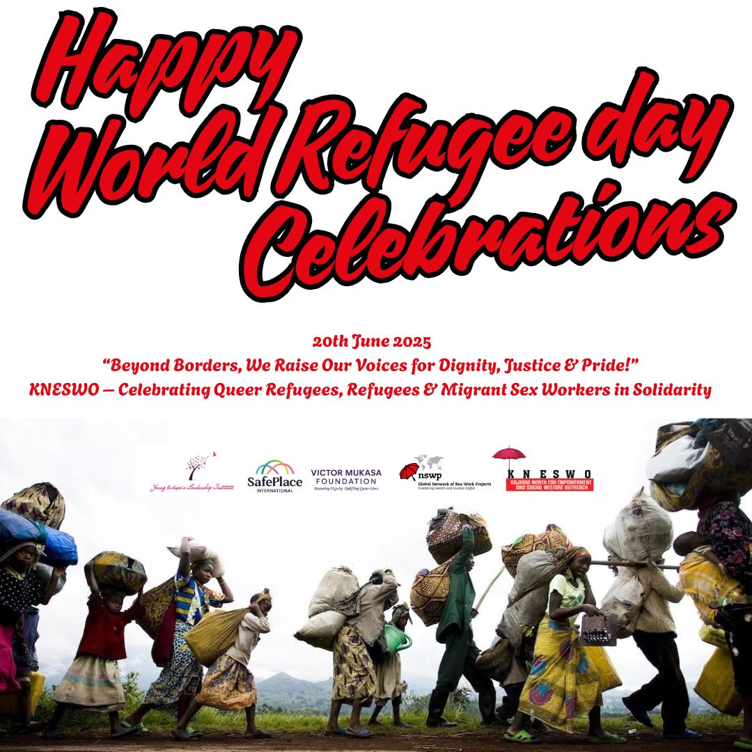 🌍 Today, KNESWO stands in bold solidarity with all refugees.
On this World Refugee Day – 20th June 2025, we honor the courage, strength, and resilience of queer refugees, asylum seekers, and migrant sex workers who continue to rise—despite borders, stigma, and struggle.