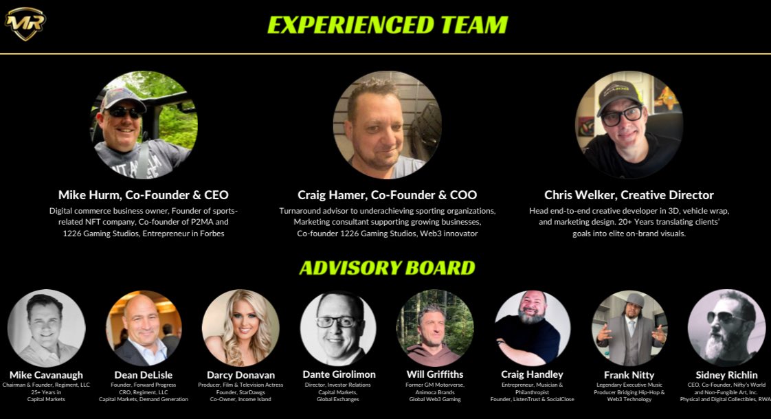 MetaRides, Inc. (@metaridesinc) on Twitter photo 🚨 DID YOU KNOW 🚨
That MetaRides, Inc. has a stellar Advisory Board made up of key members who have expertise in their respective fields that bring so much value to the web3 space and the MetaRides ecosystems:
<a href="/darcydonavan/">DarcyDonavan.x</a>
<a href="/MrWillGriffiths/">Will Griffiths</a>
<a href="/SidneyRichlin/">Nifty Vicious</a>
<a href="/Web3GangGeneral/">Frank Nitty</a> 🚨 DID YOU KNOW 🚨
That MetaRides, Inc. has a stellar Advisory Board made up of key members who have expertise in their respective fields that bring so much value to the web3 space and the MetaRides ecosystems:
<a href="/darcydonavan/">DarcyDonavan.x</a>
<a href="/MrWillGriffiths/">Will Griffiths</a>
<a href="/SidneyRichlin/">Nifty Vicious</a>
<a href="/Web3GangGeneral/">Frank Nitty</a>