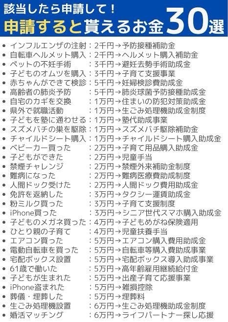 bozu_108's tweet photo. エアコンつけっぱなしの方が電気代お得みたいな情報選手権

入賞
申請したら貰えるかもお金一覧 https://t.co/imRDGTbOl4