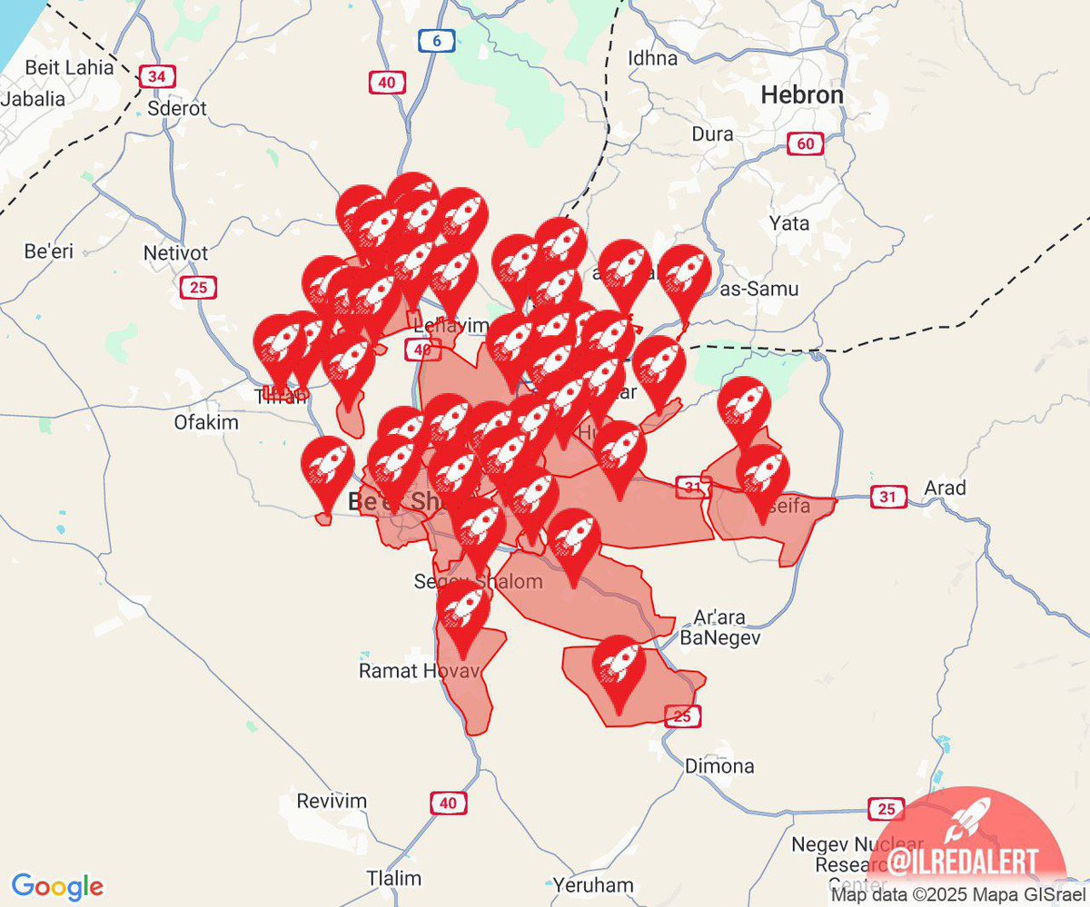 🇮🇱 AHORA: Explosiones en el Néguev ocupado tras ataques con misiles iraníes. Detonaciones se reportaron tras el lanzamiento de misiles desde Irán, aumentando la tensión regional. Sirenas de alerta roja sonaron en Beer Sheva y zonas aledañas. #Israel #Iran #TelAviv #Guerra #ALERTA